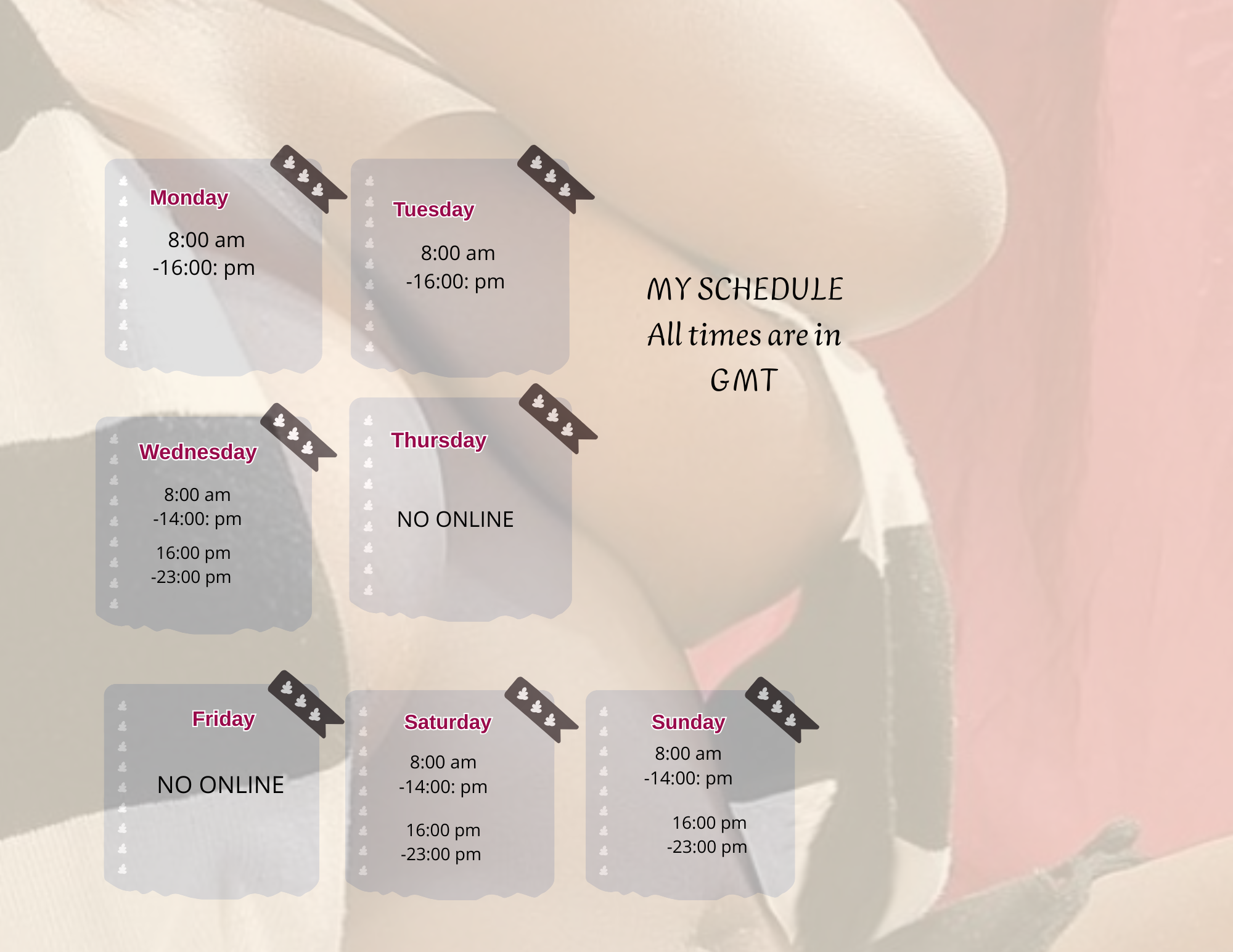 MelaniSaez my schedule this week image: 1