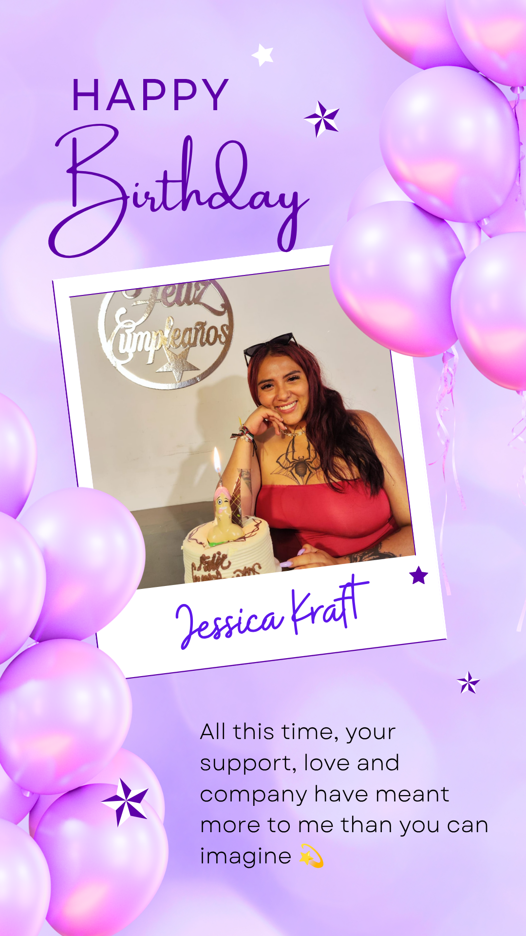 Jessica-Kraft All this time, your support, love and company have meant more to me than you can imagine 💫 image: 1