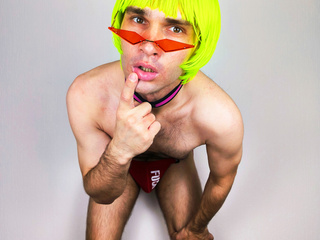 I'M IN RED PANTIES WITH AN OPEN BOOTY AND IN A WIG