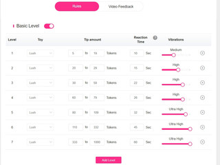 Lovence settings