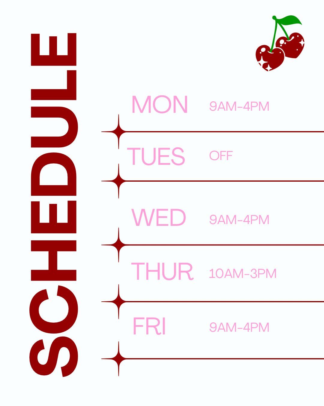 CherriiBomm SCHEDULE image: 1