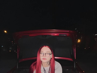 in the car