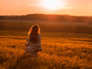 In the fields