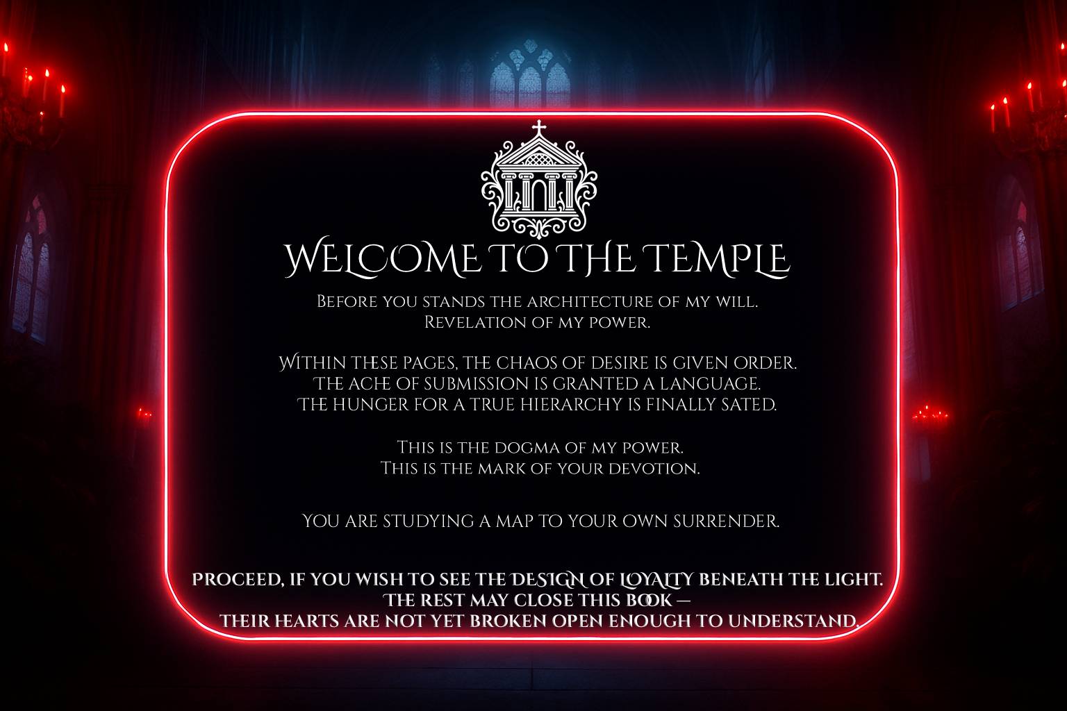 Wounded_Goddess Welcome to the Temple image: 1