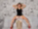 Pussy behind a blurred glass