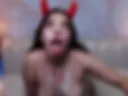 this little devirl need all your cum in face