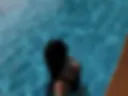 in a swimsuit