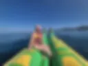 In the sea on a dragon