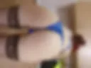 caught in blue panties