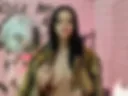 in a fur coat