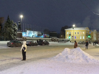 Зимняя красота в дорогом городе