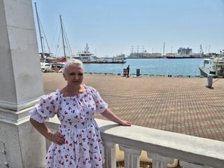 At the pier