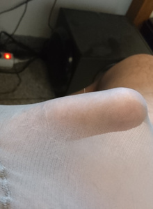 Mastur_Bee My stiff Cock under grey Nylontights. photo 12278537