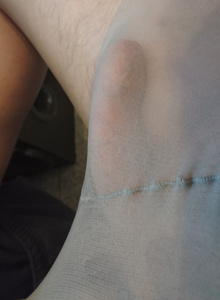 Mastur_Bee My stiff Cock under grey Nylontights. photo 12278538