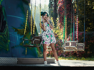 Fairytale princess on carousel