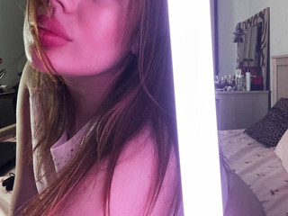 In pink