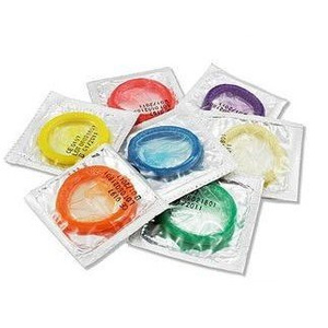 Colored condoms