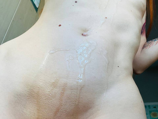 Some sperm on me (sperm on body)