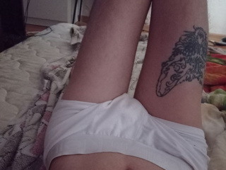 Skinny girl in underwear