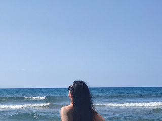 Butt on the beach