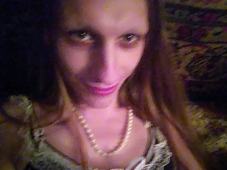 Evelina in a maid costume