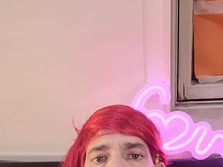 Sexy red lingerie lady boy