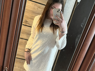In a dress