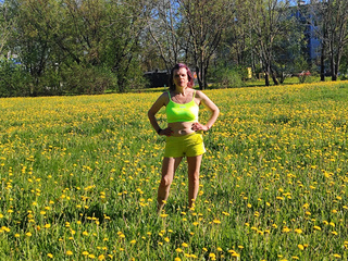 Star among dandelions