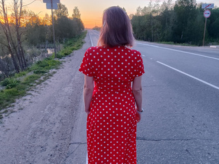 Starlet on an evening walk