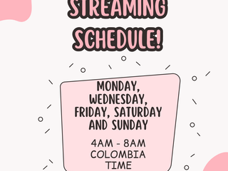 New schedule 🥰