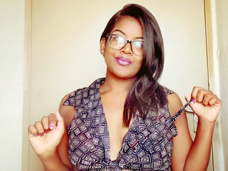 Sweet girly with glasses