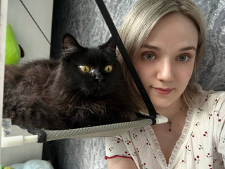 Me and Lucik(the cat)