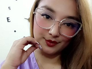 In purple casual