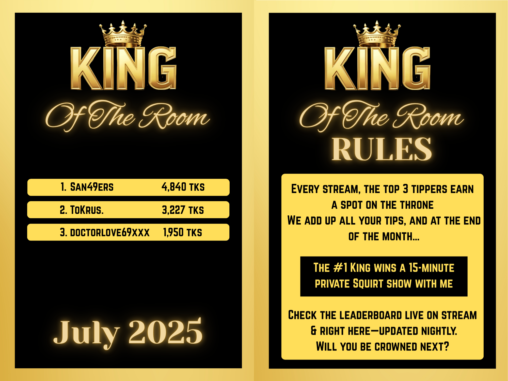 asiansquirt69 THE KING OF THE ROOM JUNE 2025 image: 1