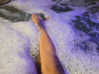 In the jacuzzi