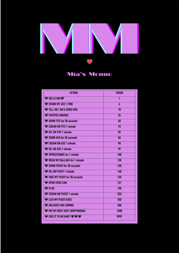 MiaMega TIP MENUE image: 1