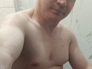 In the bathroom