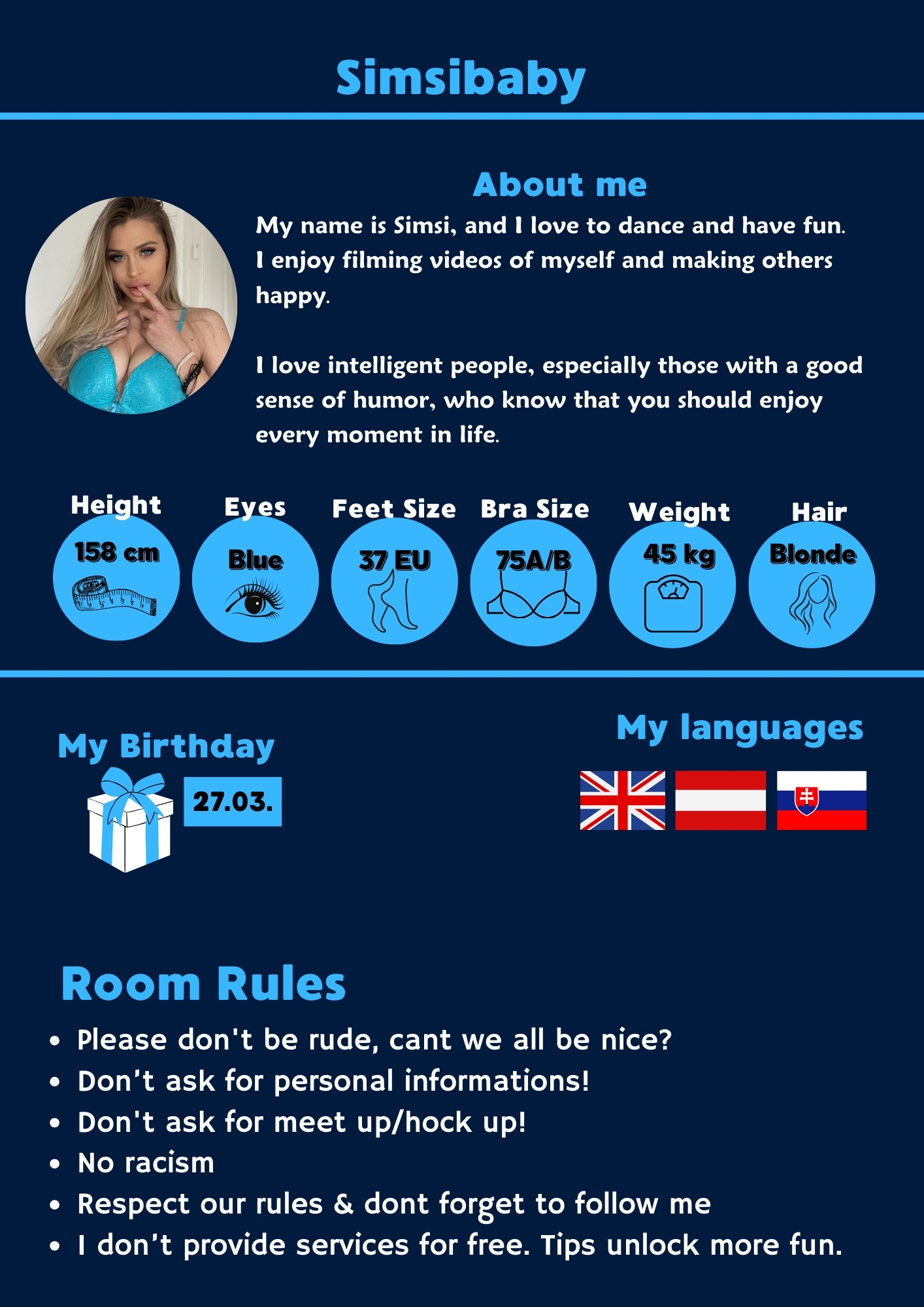 Simsibaby About me / Room Rules image: 1