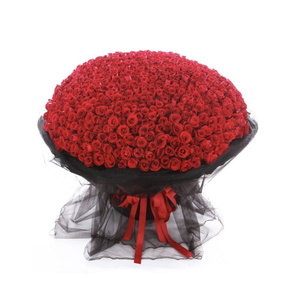 A huge bouquet of roses