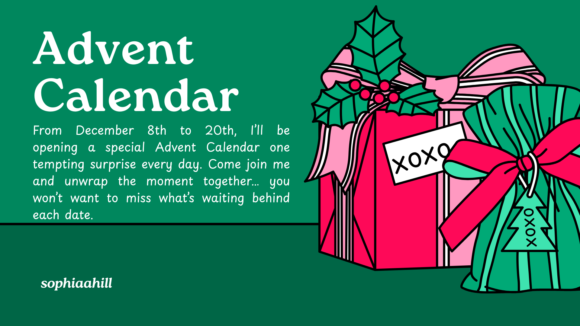 SophiaaHill December Schedule image: 2