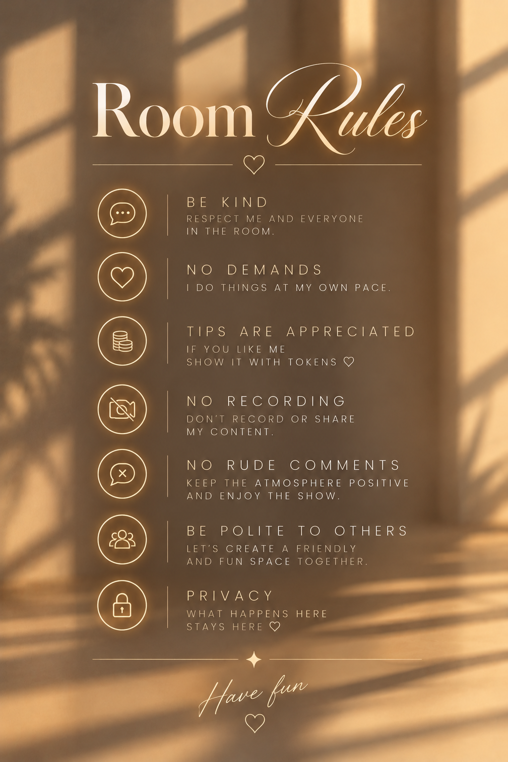 SabrinaCandi Room rules image: 1