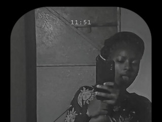 Naughty girl on the mirror