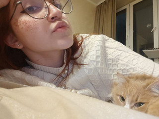 lying around at home