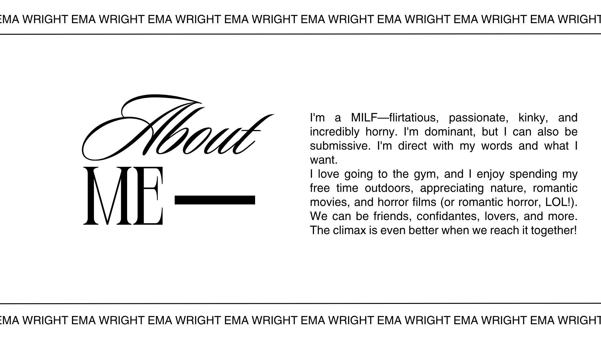 EmaWright ABOUT ME image: 3