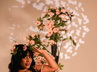 En el lente de la camara