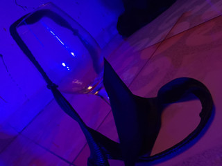 We shared a delicious glass of wine