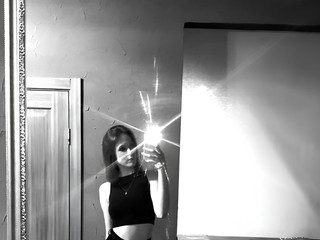 black and white