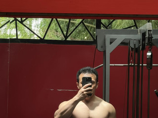 no shirt on