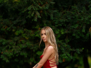 Wearing my dress and nothing more