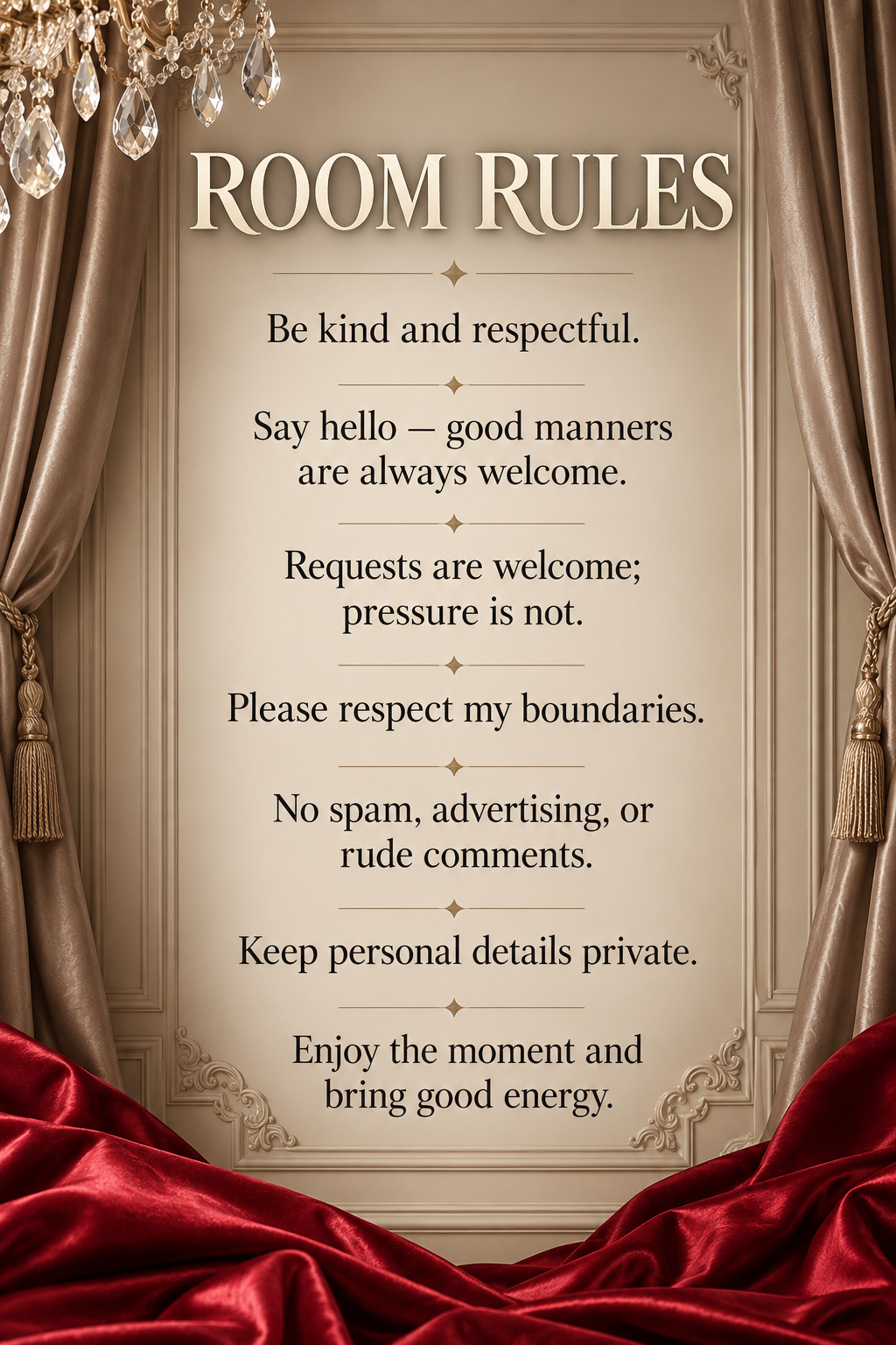 KateKross Room rules image: 1